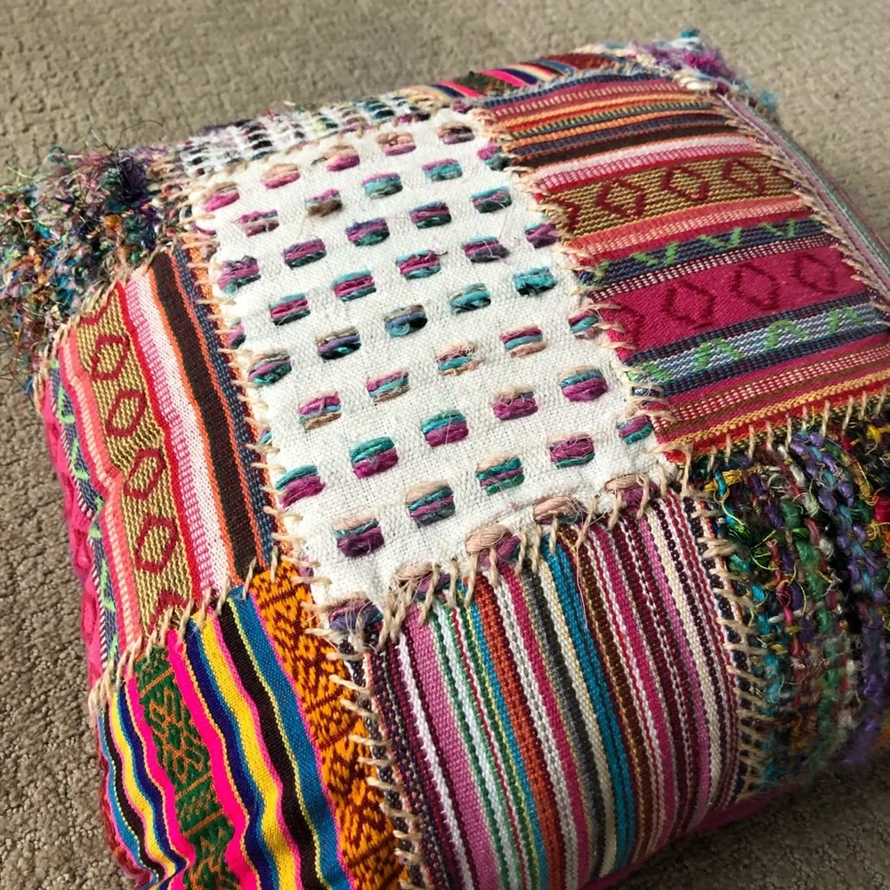 World Market Patchwork 18in by 18in Throw Pillow